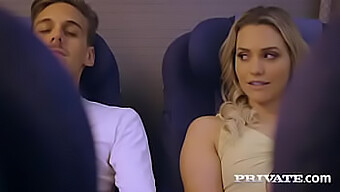 Mia Malkova'S First Appearance With Private In An Airplane Scene